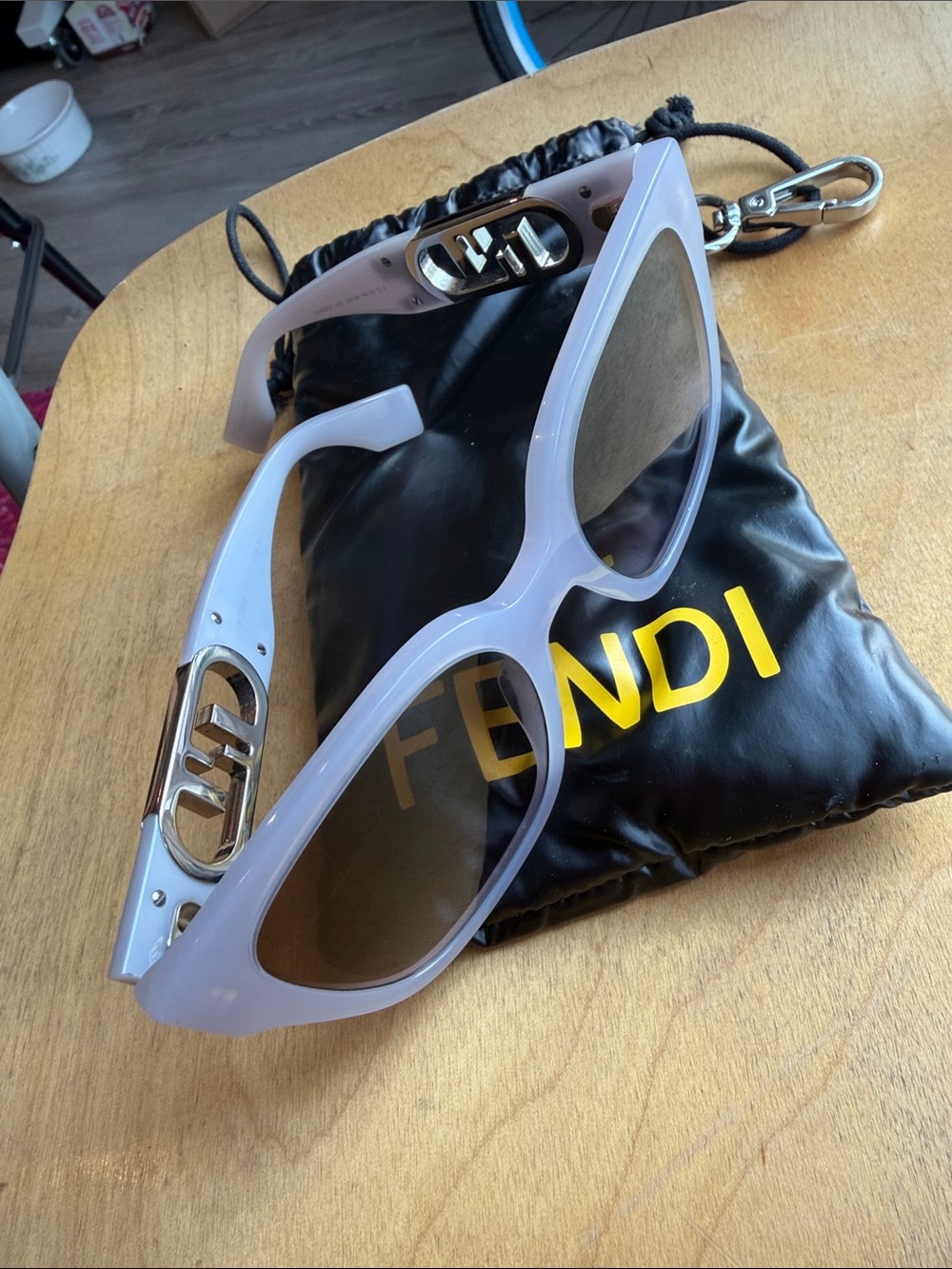 Fendi Lavender Acetate Square-Style Sunglasses - Picture 6 of 9